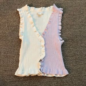 White and purple tank top